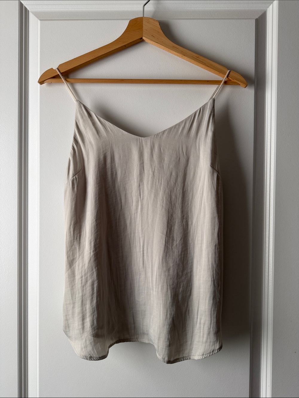 Soft Cream Satin V-Neck Cami silence + noise